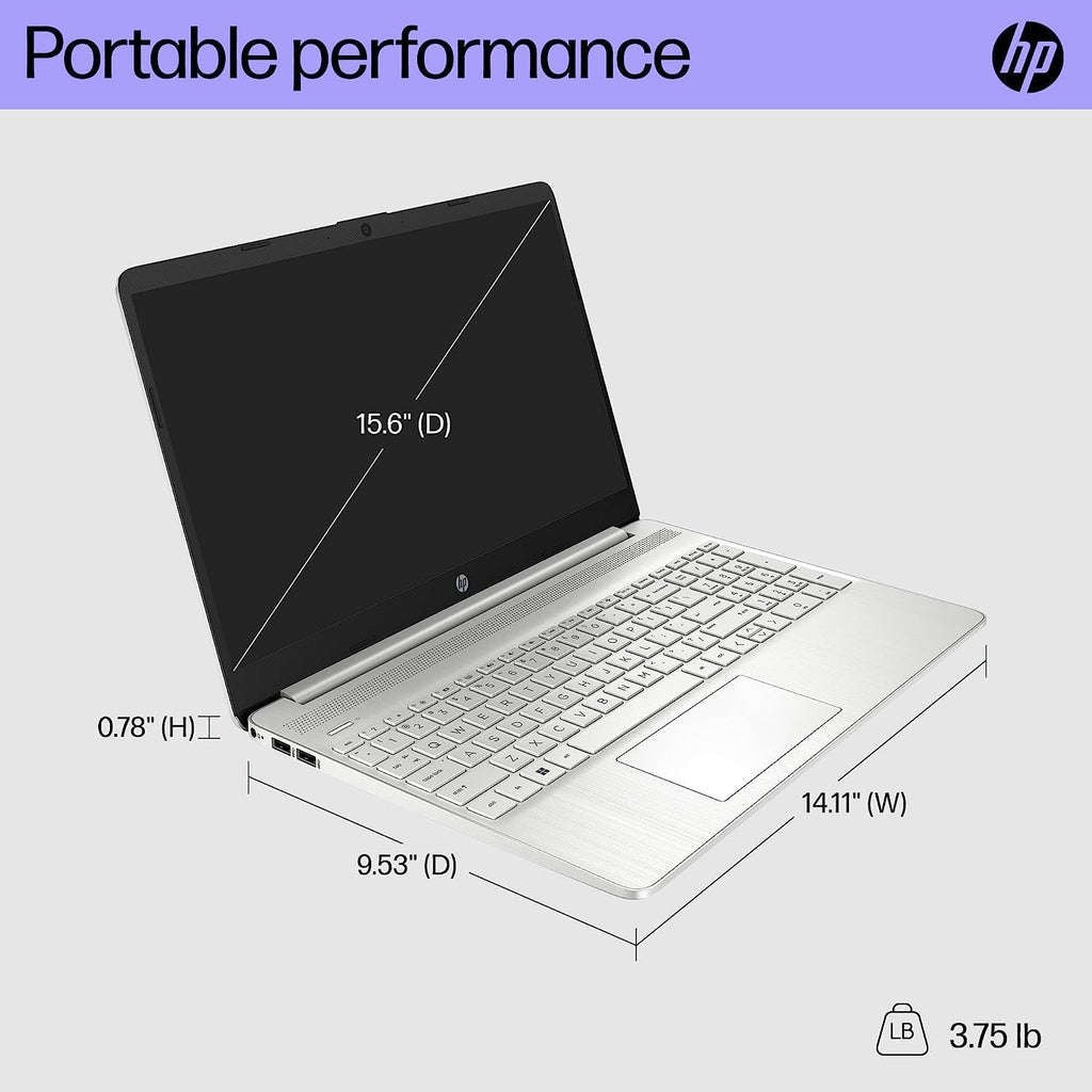 HP 15.6' HD Busienss Laptop, 6-core AMD Ryzen 5 5500U(up to 4.0GHz), 16GB RAM, 1TB PCIE SSD, USB-A&C, WiFi, Fast Charge, Windows 11 + GM Accessory, Silver