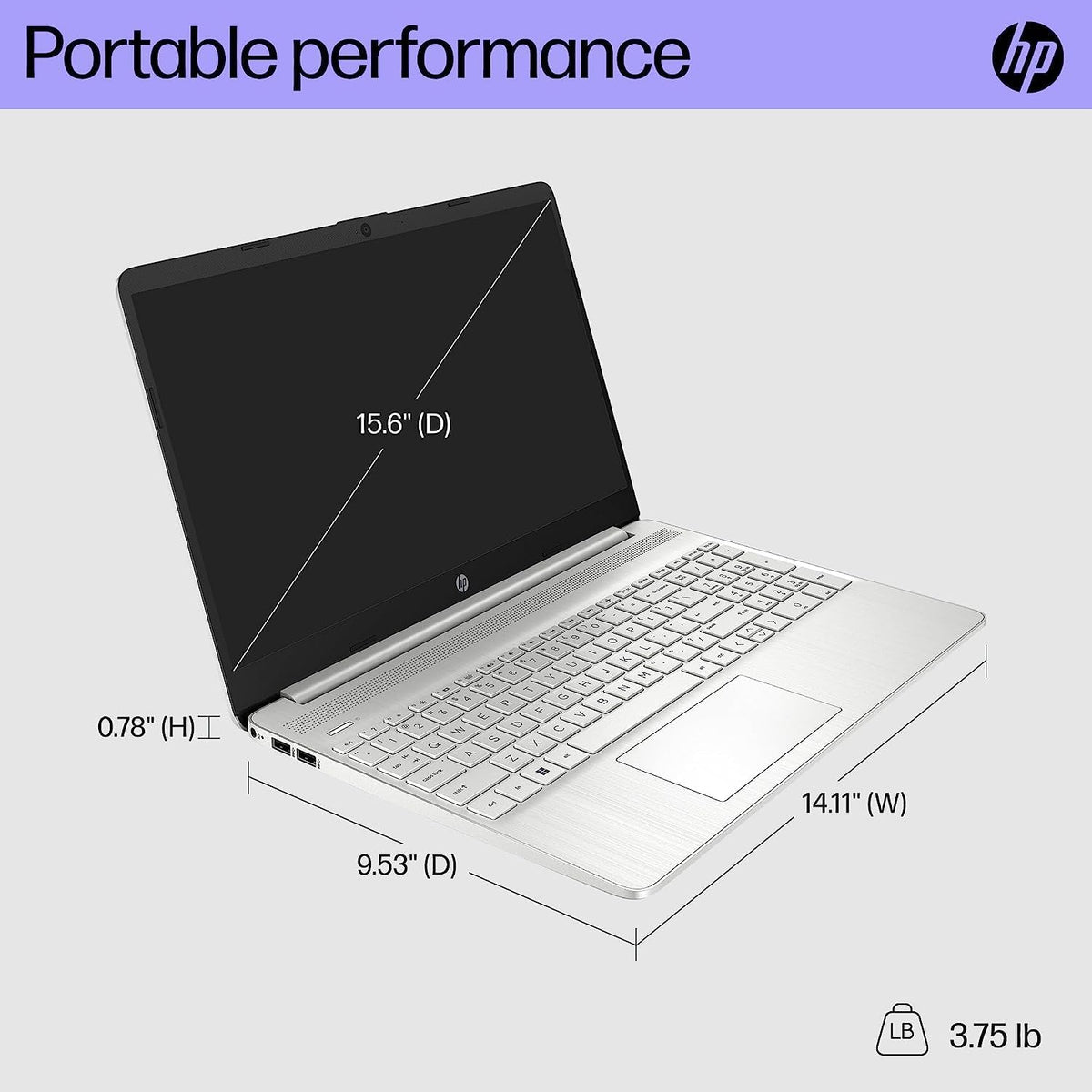 HP 15.6' HD Busienss Laptop, 6-core AMD Ryzen 5 5500U(up to 4.0GHz), 16GB RAM, 1TB PCIE SSD, USB-A&C, WiFi, Fast Charge, Windows 11 + GM Accessory, Silver
