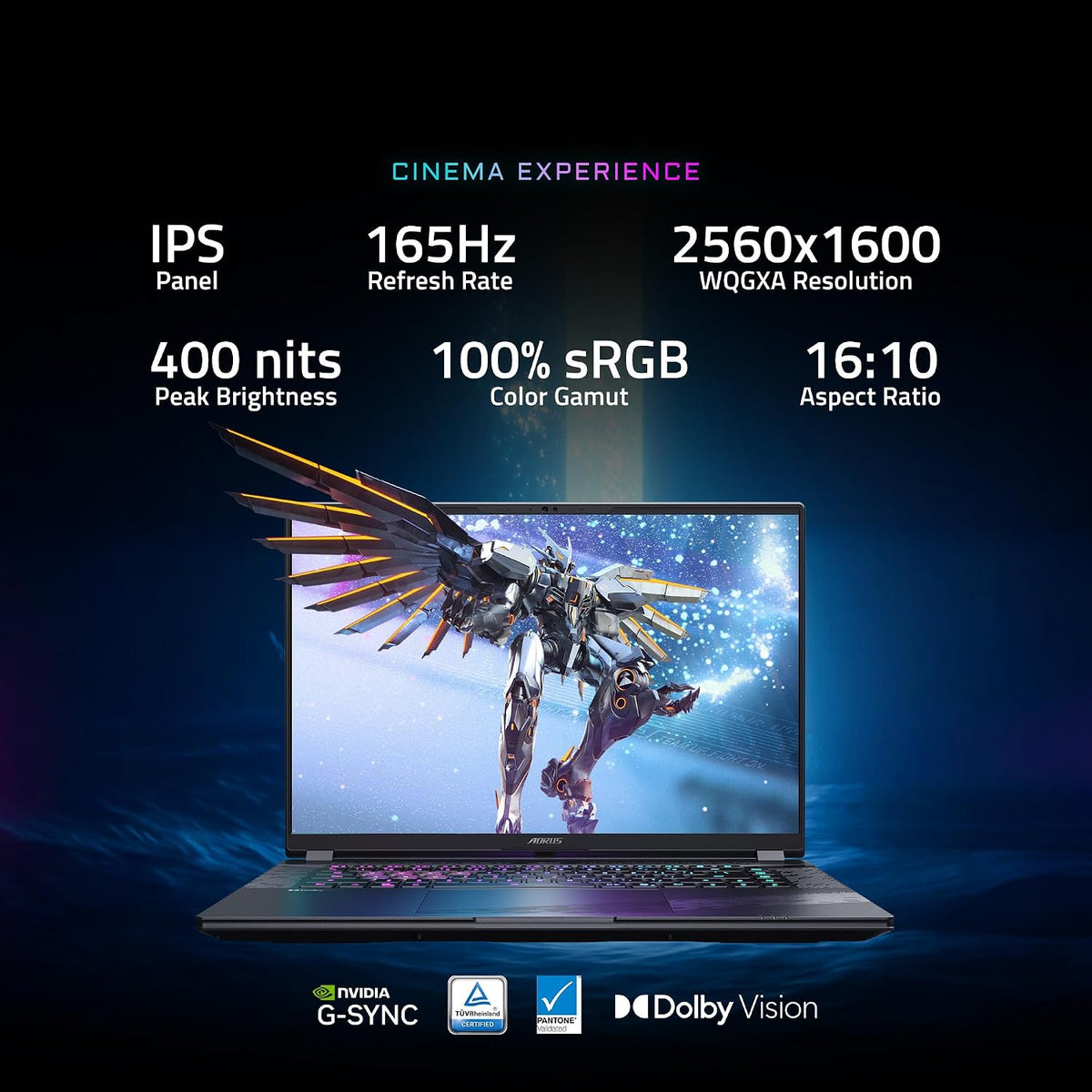 GIGABYTE - AORUS Elite 16 Gaming Laptop - 165Hz 2560x1600 WQXGA - NVIDIA GeForce RTX 5070 - Intel Core Ultra 9 275HX - 2TB SSD with 32GB DDR5 RAM - Windows 11 Home AD (AORUS Elite 16 BWHC3USC65SH)