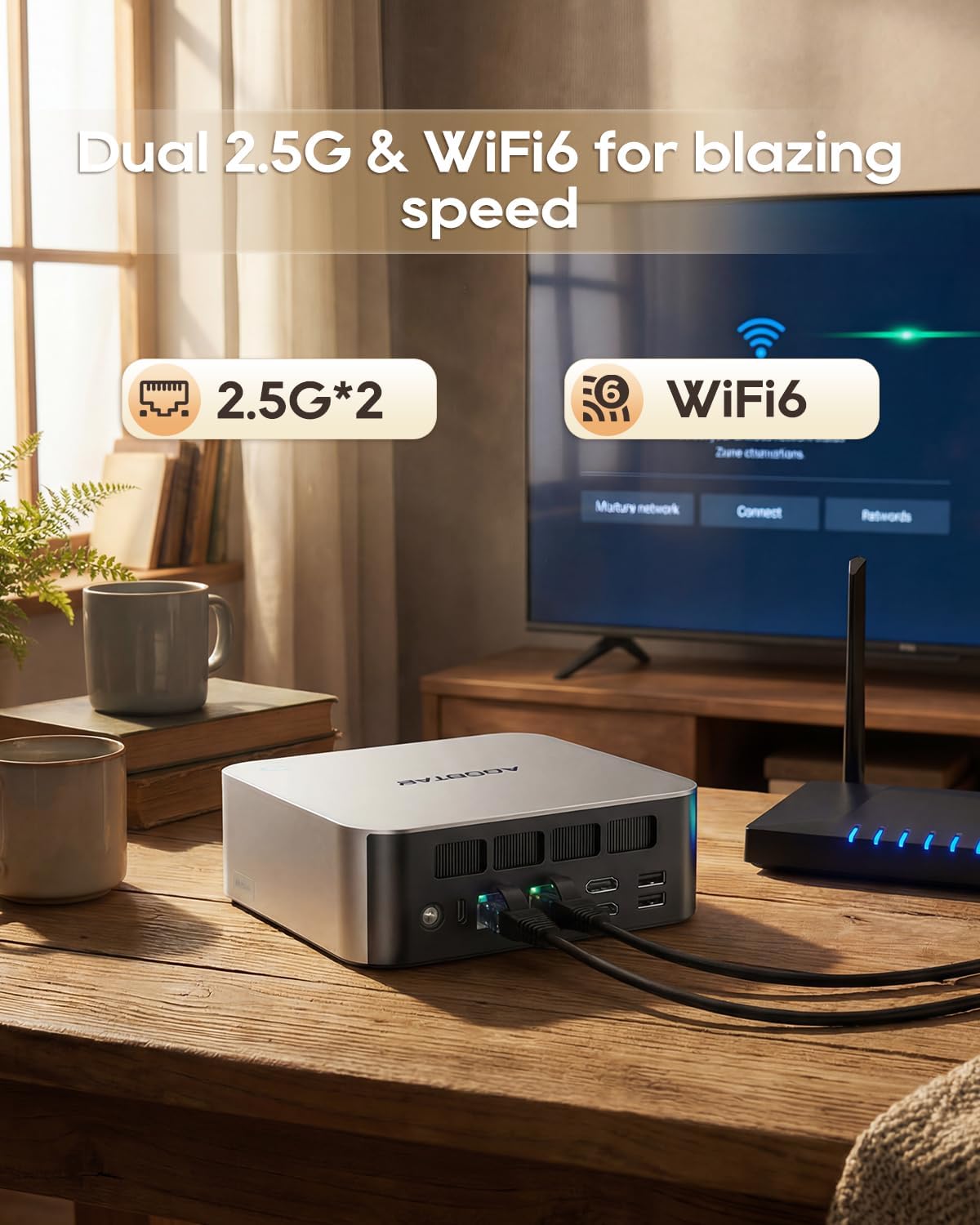 AOOSTAR MACO AMD Ryzen 7 H255 Mini PC(8C/16T, up to 4.9GHz), Support OpenClaw 24GB DDR5 1TB PCIe4.0, Radeon 780M Graphics, Support Four Display, with OCuLink Dual USB4, Dual 2.5G LAN/HDMI/WIFl6