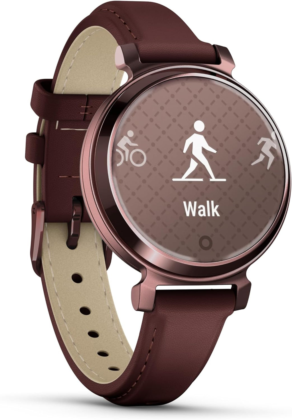 Garmin Lily 2, Small and Stylish Smartwatch, Hidden Display, Patterned Lens, Up to 5 Days Battery Life, Mulberry