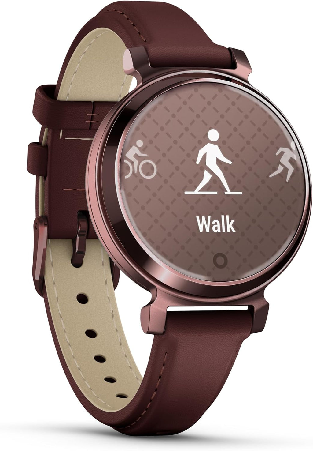 Garmin Lily 2, Small and Stylish Smartwatch, Hidden Display, Patterned Lens, Up to 5 Days Battery Life, Mulberry (Renewed)