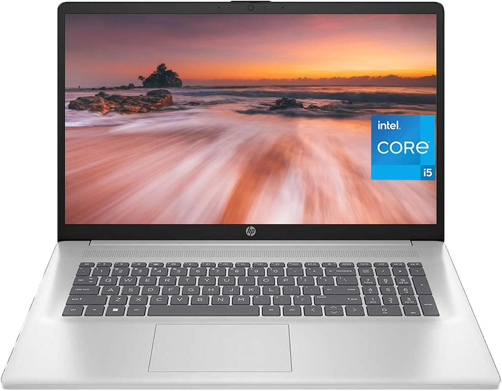 HP 2023 17 Laptop, 17.3 Inch FHD Anti-Glare Display, 13th Gen Intel 10-Core i5-1335U(Beat i7-1255U), 16GB RAM, 512GB SSD, Intel Iris Xe Graphics, Backlit Keyboard, Windows 11 Home, Silver