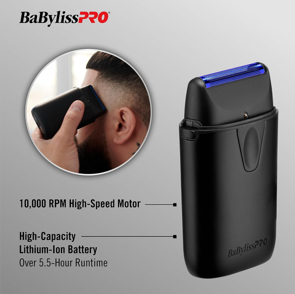 BaBylissPRO UVFOIL UV-Disinfecting Metal Single-Foil Shavers