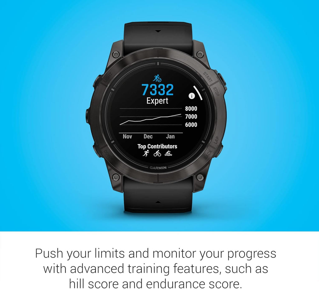 Garmin epix Pro (Gen 2) Sapphire Edition, 51mm, High Performance Smartwatch, Advanced Training Technology, Built-in Flashlight, Black