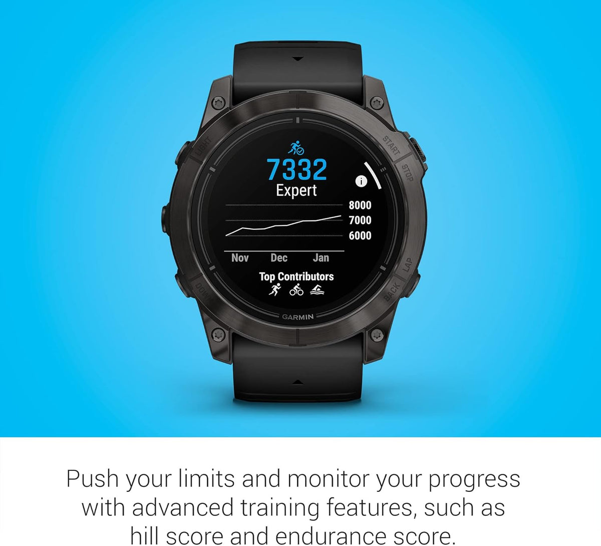 Garmin epix Pro (Gen 2) Sapphire Edition, 51mm, High Performance Smartwatch, Advanced Training Technology, Built-in Flashlight, Black