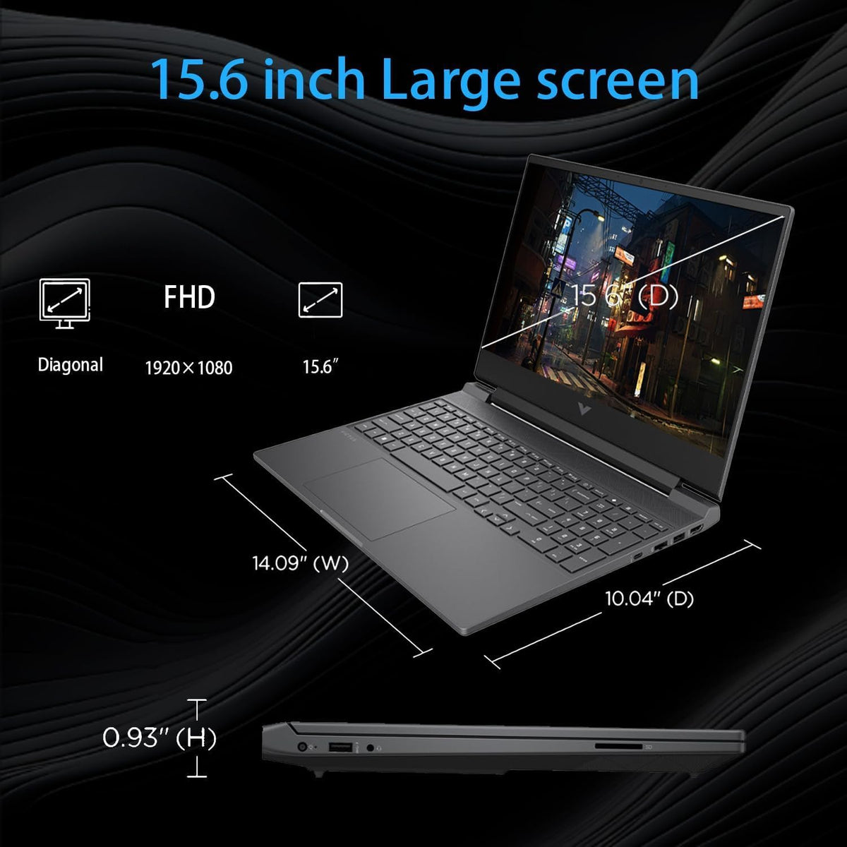 HP Victus Gaming Laptop, 15.6' FHD 144Hz, AMD Ryzen 5 7535HS, Radeon RX 6550M (Beats Nvidia GeForce RTX 3050), 32GB RAM 2TB SSD, Backlit Keyboard, Wi-Fi 6, Bluetooth, Windows 11 Home, Mica Silver