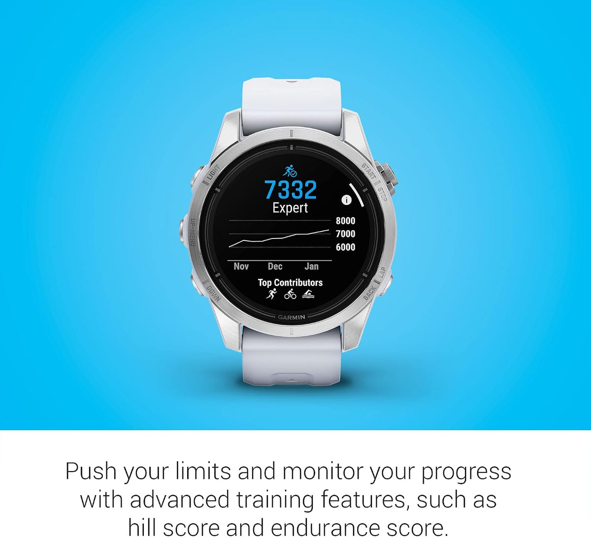 Garmin epix Pro (Gen 2), 42mm, High Performance Smartwatch, Advanced Training Technology, Built-in Flashlight, Whitestone