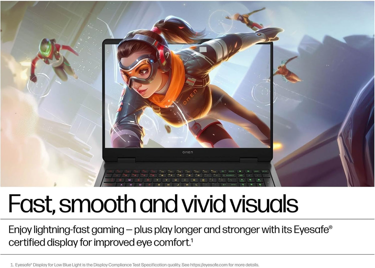 HP OMEN 16 Slim Gaming Laptop w/ Headset (AMD Ryzen 9 8940HX, 32GB DDR5, 1TB SSD, NVIDIA RTX 5060 8GB, 16-core (>Ultra 7-155H)), FHD+ 144Hz Display, 4-Zone RGB Backlit, IR Webcam, Wi-Fi, Win 11 Home