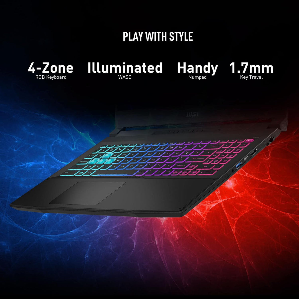 msi Katana 17 Gaming Laptop: 13th Gen Intel Core i7, GeForce RTX 4060, 17.3' 144Hz FHD Display, 32GB DDR5, 1TB NVMe SSD, USB-Type C, Cooler Boost 5, Win11 Home: Black B13VFK-835US