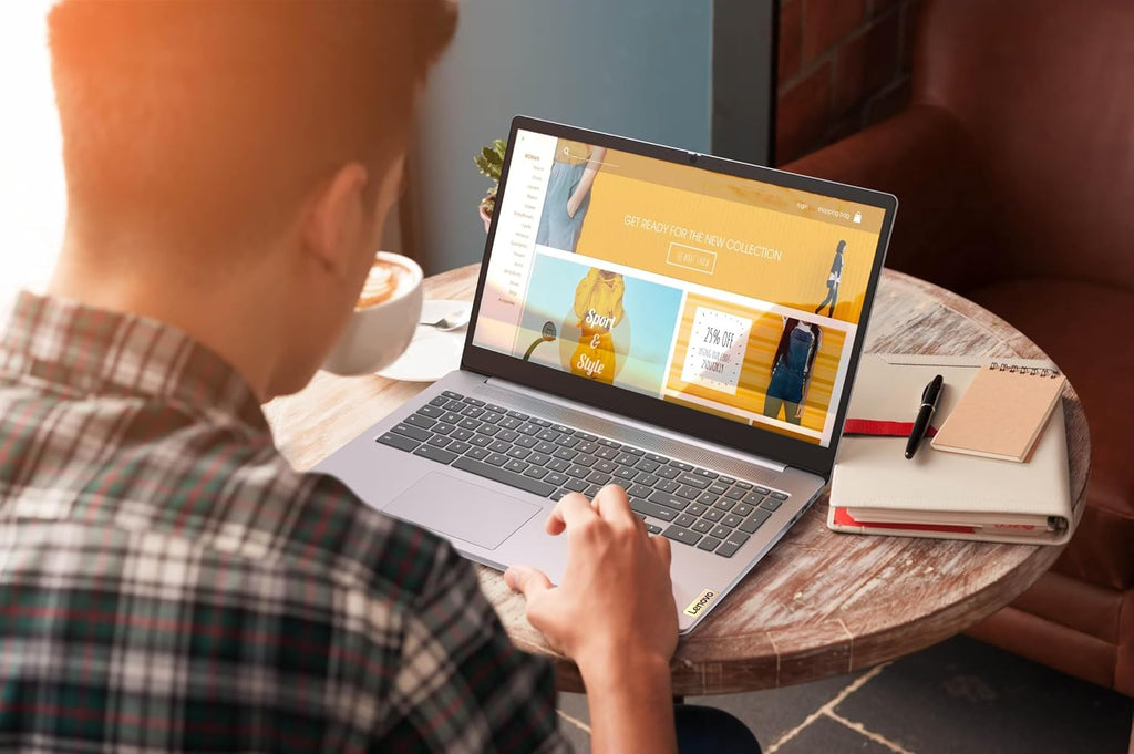 Lenovo Chromebook Flagship 15.6' FHD Laptop Computer for Business Student, Intel Celeron N4500, 4GB RAM, 320GB Storage (64GB eMMC+ 256GB Card), WiFi 6, Long Battery, Chrome OS +MarxsolAccessory