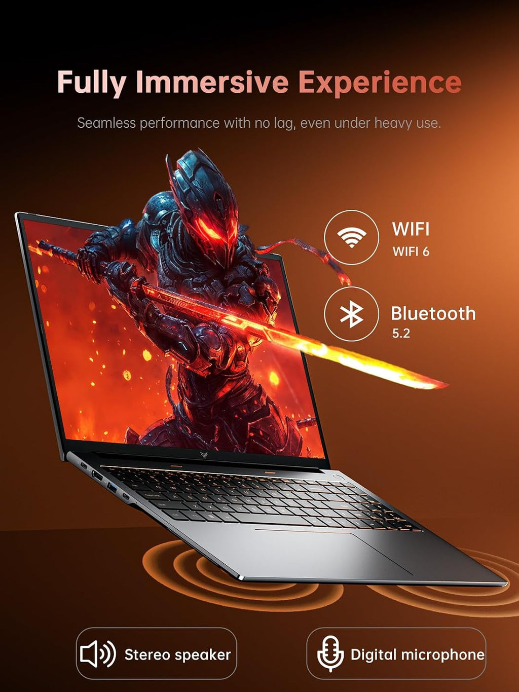 KAIGERR Gaming Laptop, 2026 Laptop with AMD Ryzen 7 6800H (8C/16T, Up to 4.7GHz), 16GB DDR5 512GB NVMe SSD Laptop Computer, Up to 4TB, 16-inch FHD Display, WiFi 6, Backlit KB, Type-C, Dual Fans