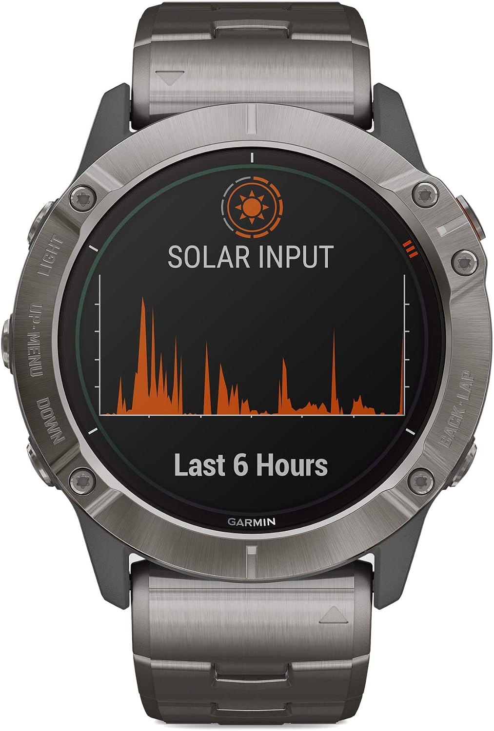 Garmin Fenix 6X Pro Solar, Premium Multisport GPS Watch with Solar Charging Capabilities, Features Mapping, Music, Grade-Adjusted Pace Guidance and Pulse Ox Sensors, Titanium