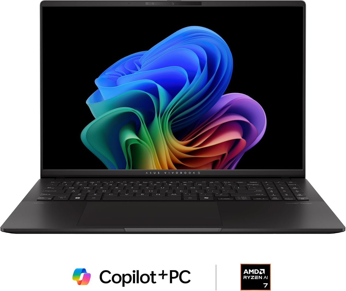 ASUS Vivobook S16 Laptop, Copilot+ PC, AMD Ryzen AI 7 350 with XDNA NPU, 16GB Memory, 1TB SSD, Neutral Black, M5606KA-DS76