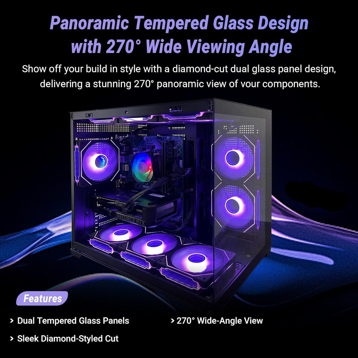Gaming PC Computer Desktop – i7 Xeon E5 3.20GHz, GeForce RTX 2080 Ti 11GB, 16GB DDR4 RAM, 512GB SSD + 1TB HDD, Wi-Fi 6 & BT 5.4, 800W PSU, 9X ARGB Fans, Win 11 Pro, Gaming Tower for Gamers & Streaming