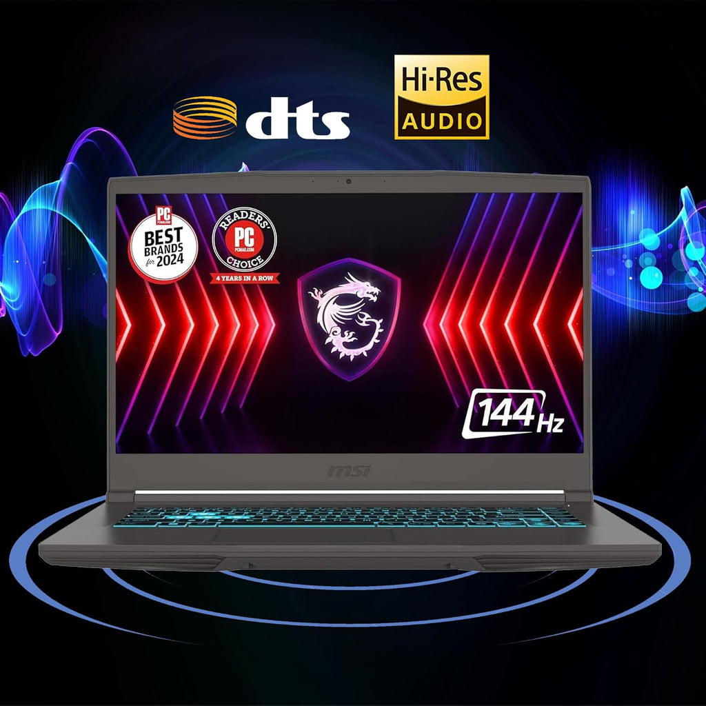 msi Thin 15 Gaming Laptop 15.6' FHD IPS 144Hz Intel Octa core i5-13420H (Beats i7-12650H) 16GB RAM 1TB SSD GeForce RTX 4050 Backlit Type-C Wi-Fi6E Win11 ICP Hub