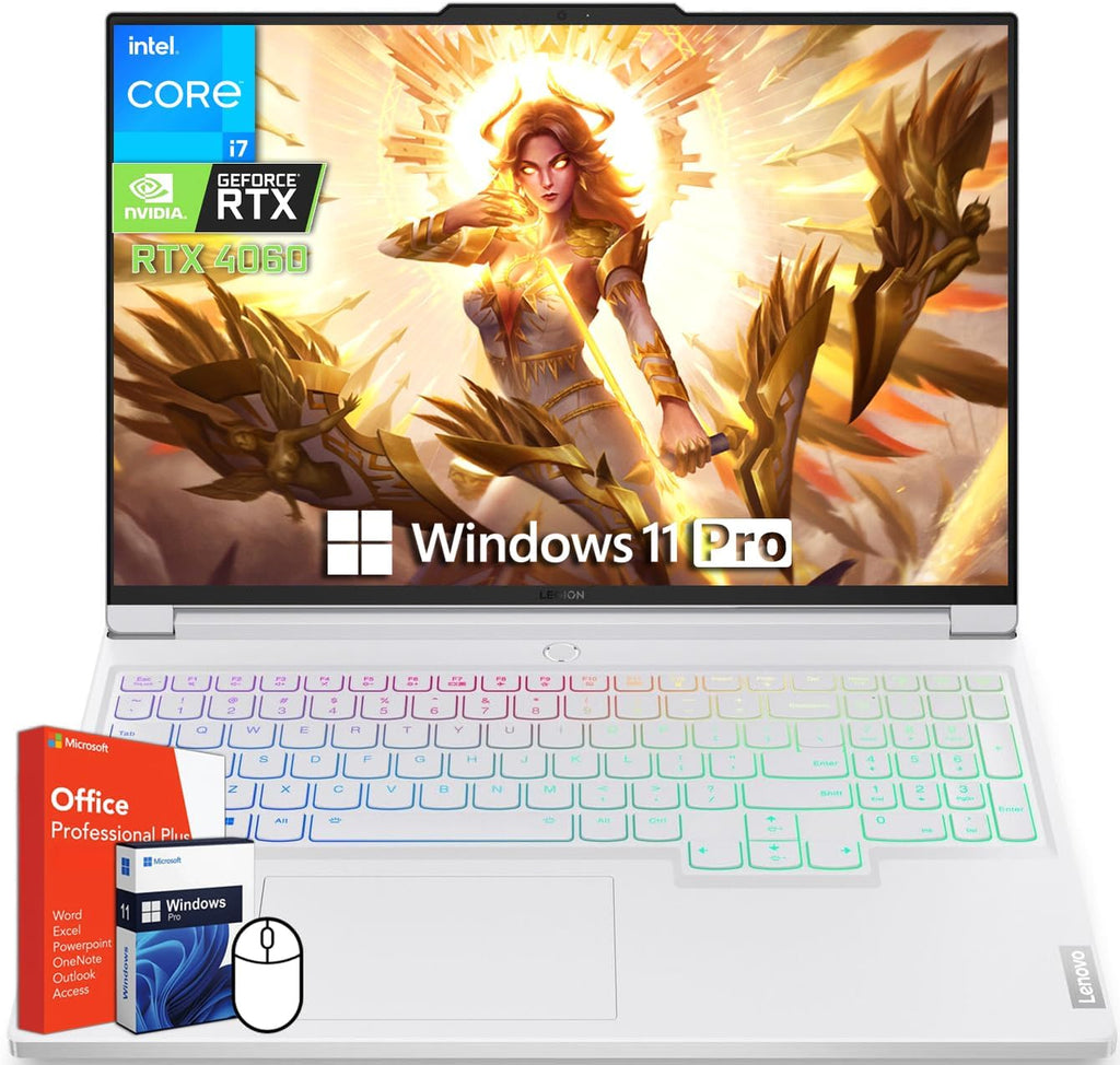 Lenovo Legion 7i Gaming Laptop, Microsoft Office Lifetime License, Intel i7-14700HX, NVIDIA GeForce RTX 4060, 16' WQXGA 240Hz Display, 64 GB DDR5 RAM, 4 TB SSD, Backlit Keyboard, Windows 11 Pro