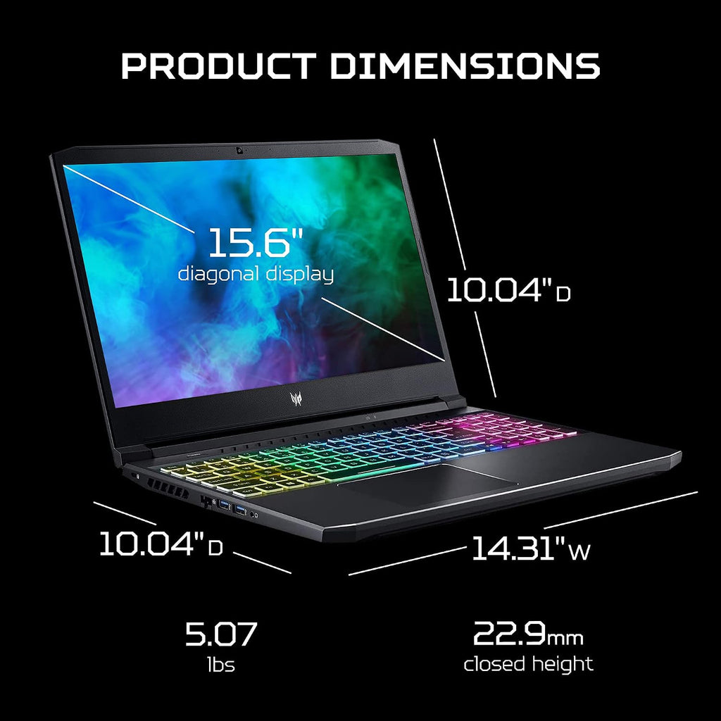 Acer Predator Helios 300 PH315-54-760S Gaming Laptop | Intel i7-11800H | NVIDIA GeForce RTX 3060 GPU | 15.6' FHD 144Hz 3ms IPS Display | 16GB DDR4 | 512GB SSD | Killer WiFi 6 | RGB Keyboard