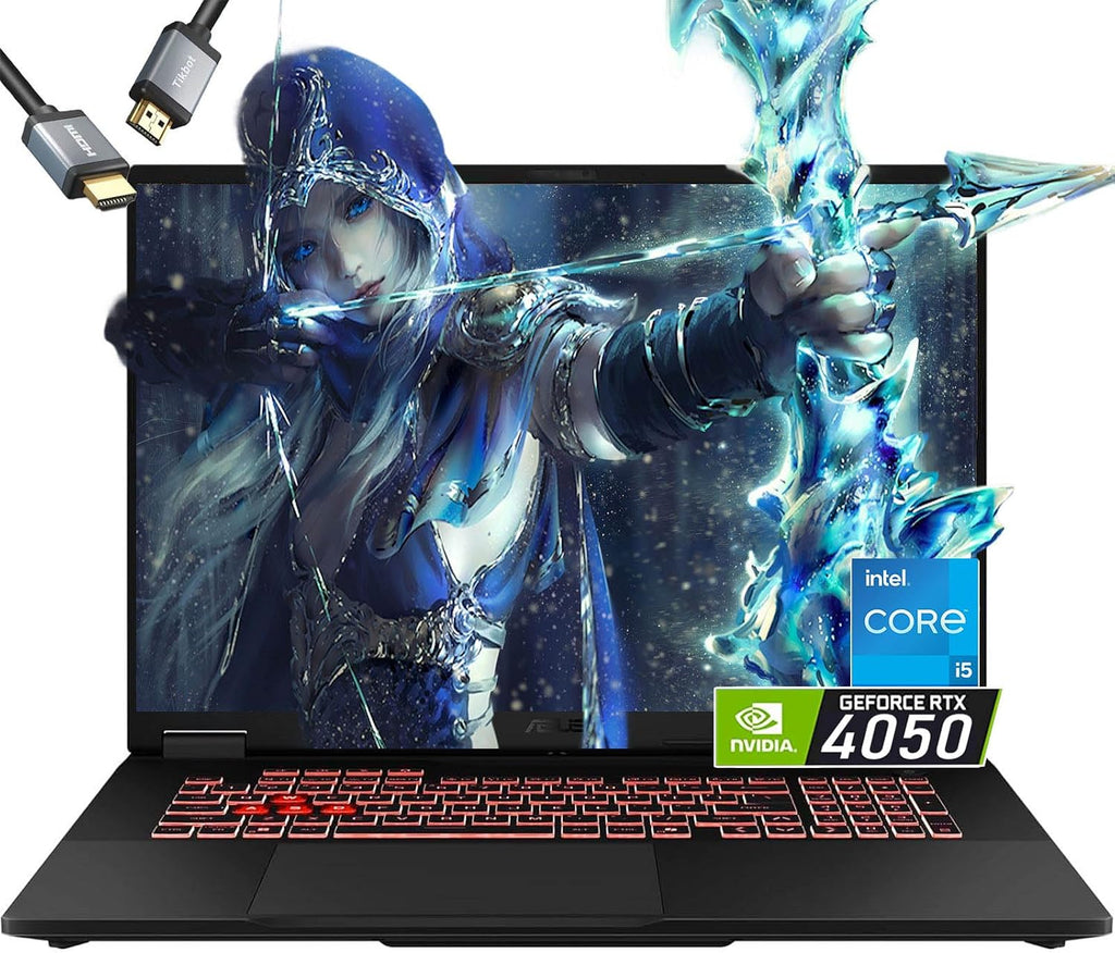ASUS-TUF F16 Gaming-Laptop RTX 4050 - Intel Core 5 210H Beat AMD Ryzen 7 7435HS -16' FHD+ Display 144Hz- 16GB RAM -1TB PCIe SSD -RGB Backlit Keyboard -G-SYNC -Portatil Gamer PC -Windows 11 -HDMI Cable