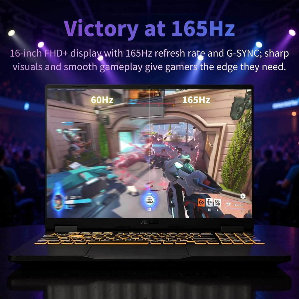 ASUS 2025 TUF-F16 Gaming Laptop | Intel 16 Core i7-14650HX | NVIDIA GeForce RTX 5060| 16' FHD+ 165Hz Display 300 nits | Windows 11 Pro | WiFi 6E | 64GB DDR5 RAM, 1TB SSD | Backlit Keyboard