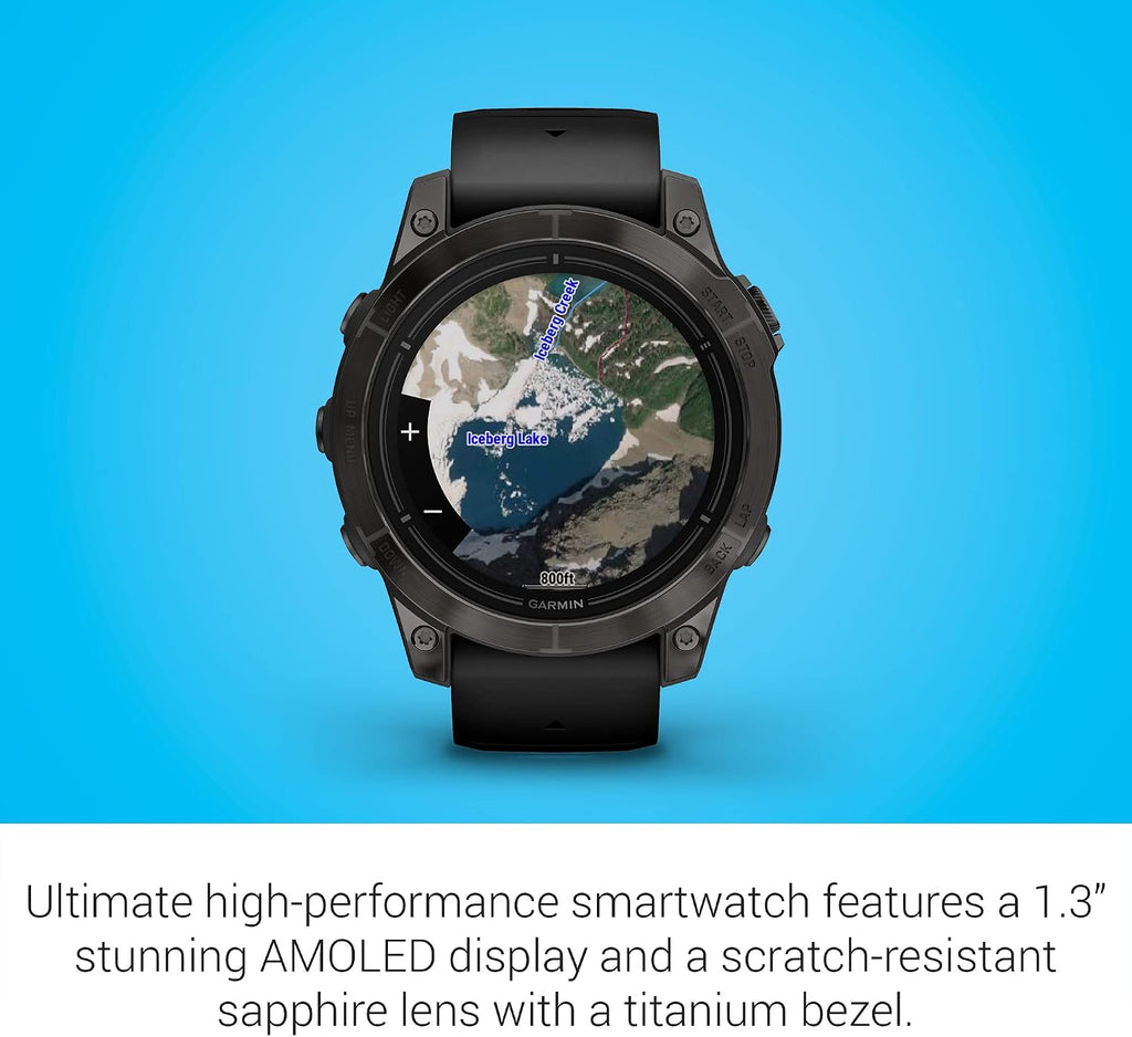 Garmin epix Pro (Gen 2) Sapphire Edition, 47mm, High Performance Smartwatch, Advanced Training Technology, Built-in Flashlight, Black (Renewed)