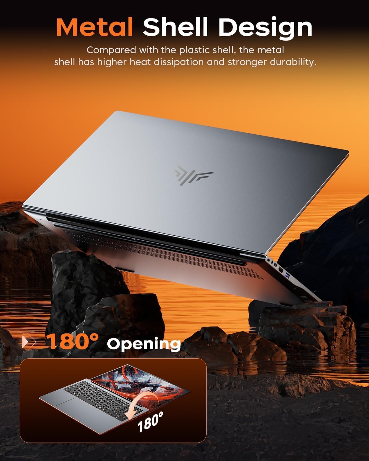 KAIGERR Gaming Laptop, 16.0inch Laptop Computer with AMD Ryzen 7 5825U(8C/16T, Up to 4.5GHz), 16GB RAM 512GB NVMe SSD Windows 11 Laptop, Radeon RX Vega 8 Graphics,WiFi 6, Backlit KB