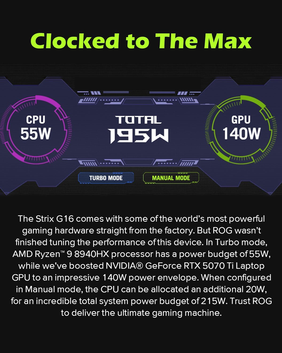 ASUS ROG Strix G16 Gaming Laptop, AMD Ryzen 9 HX 8940HX (Up to 5.3 GHz), NVIDIA GeForce RTX 5070 Ti, 16 inch 165Hz 300 nits Display, Anti-Glare, WiFi 6E, Backlit KB, Win11 Pro (32GB DDR5 | 1TB SSD)