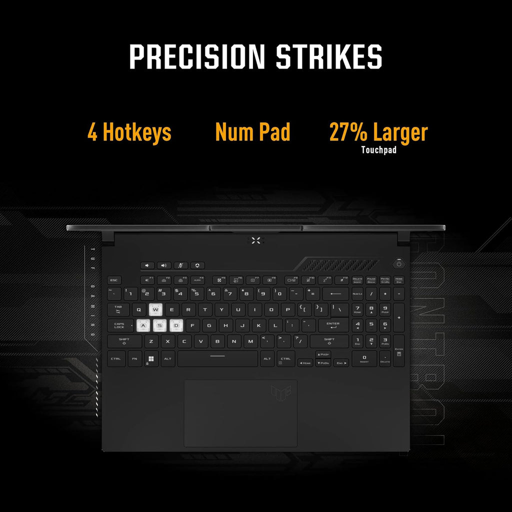 ASUS TUF Dash 15 (2022) Gaming Laptop, 15.6' 144Hz FHD Display, Intel Core i5 12450H, GeForce RTX 3050 Ti, 8GB DDR5, 512GB PCIe SSD, Thunderbolt 4, Wi-Fi 6, Windows 11 Home, Off Black, FX517ZE-RS51