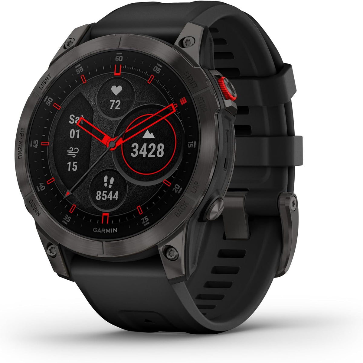Garmin 010-02582-10 epix Gen 2, Premium Active smartwatch, Health and Wellness Features, Touchscreen AMOLED Display, Adventure Watch with Advanced Features, Black Titanium