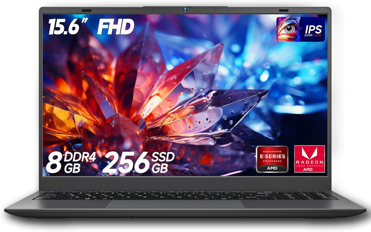 BLUEING 15.6-Inch Laptop Computer, Laptop with AMD 3020e (Up to 2.6GHz), 8GB DDR4 256GB SSD (Up to 32GB + 4TB), 1080P FHD IPS Display, Type-C, HDMI, USB3.2, BT5.2, WiFi 5, Laptops, Gray