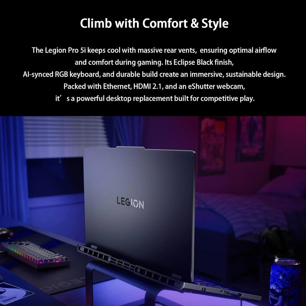 Lenovo Legion Pro 5i Gen 10 Gaming Laptop 2025 - Intel Ultra 9 275HX, NVIDIA RTX 5070Ti(), 16' WQXGA OLED 165Hz Display, RGB Backlit, Wi-Fi 7, Win 11 Pro, w/Accessories, 32GB RAM, 2TB SSD