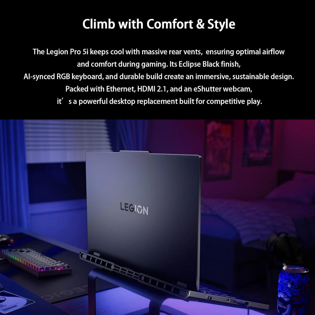 Lenovo Legion Pro 5i Gen 10 Gaming Laptop 2025 - Intel Ultra 9 275HX, NVIDIA RTX 5070Ti(12GB GDDR7), 16' WQXGA OLED 165Hz Display, RGB Backlit, Wi-Fi 7, Win 11 Pro, w/Accessories, 64GB RAM, 2TB SSD