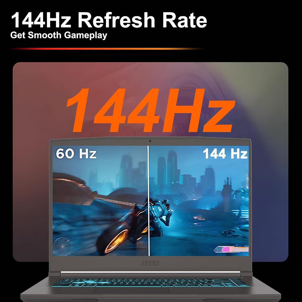msi Thin 15 Gaming Laptop 15.6' FHD IPS 144Hz Intel Octa core i5-13420H (Beats i7-12650H) 16GB RAM 1TB SSD GeForce RTX 4050 Backlit Type-C Wi-Fi6E Win11 ICP Hub