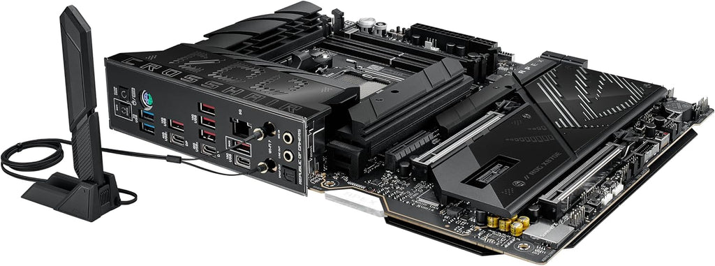 ASUS ROG Crosshair X870E APEX AMD X870E AM5 ATX Motherboard, Advanced AI PC-Ready, 18+2+2 Stages, DDR5, ROG Memory Fan, ROG DIMM.2 Card, Wi-Fi 7, 5G LAN, 3X M.2, PCIe® 5.0, USB4®, USB Type-C®, AI OC