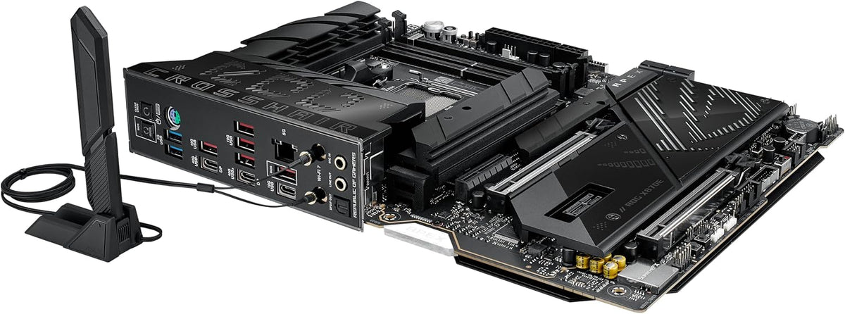 ASUS ROG Crosshair X870E APEX AMD X870E AM5 ATX Motherboard, Advanced AI PC-Ready, 18+2+2 Stages, DDR5, ROG Memory Fan, ROG DIMM.2 Card, Wi-Fi 7, 5G LAN, 3X M.2, PCIe® 5.0, USB4®, USB Type-C®, AI OC