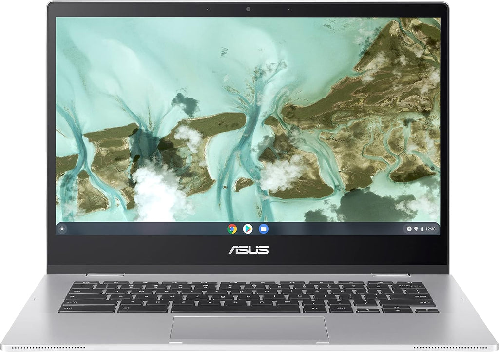 ASUS CX1400CNA-AS44FV Chromebook CX1, 14' Full HD NanoEdge Display, Intel Celeron N3350 Processor, 64GB eMMC, 4GB RAM, Chrome OS, Transparent Silver, CX1400CNA-AS44FV