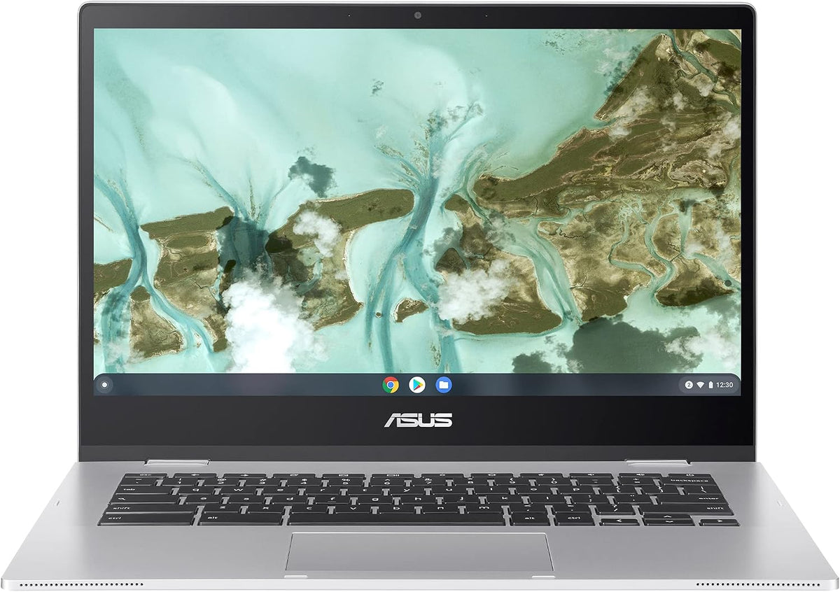 ASUS CX1400CNA-AS44FV Chromebook CX1, 14' Full HD NanoEdge Display, Intel Celeron N3350 Processor, 64GB eMMC, 4GB RAM, Chrome OS, Transparent Silver, CX1400CNA-AS44FV