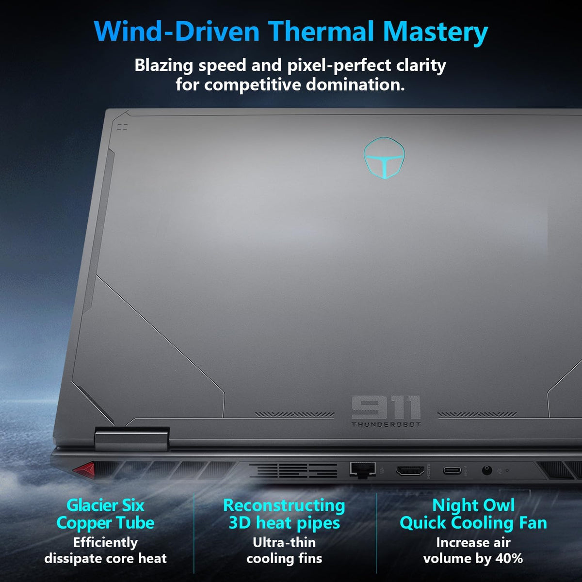Thunderobot Radiant 16 Gaming Laptop, 16' QHD+ 300Hz 2.5K Display, Core i9-14900HX, RTX 5060, 16GB DDR5, 1TB SSD, RGB Keyboard, Wi-Fi 6, Win 11 Home, Black
