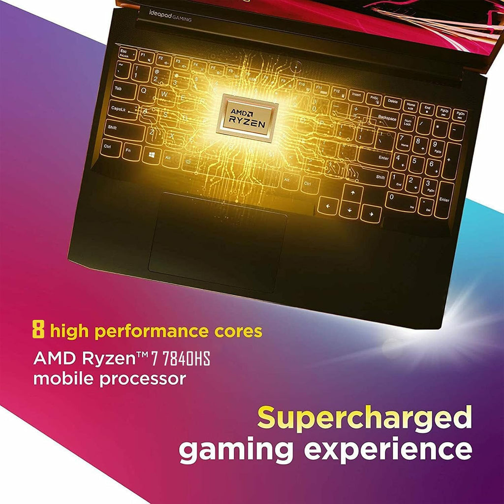 Lenovo LOQ 15 Gaming Laptop RTX4060 - AMD Ryzen7 7840HS - 15.6 FHD IPS Display 144Hz - G-SYNC - Backlit Keyboard - Wi-Fi 6 - USB Type-C - Windows 11 - FHD Webcam - 2023 (32GB DDR5 RAM |1TB PCIe SSD)
