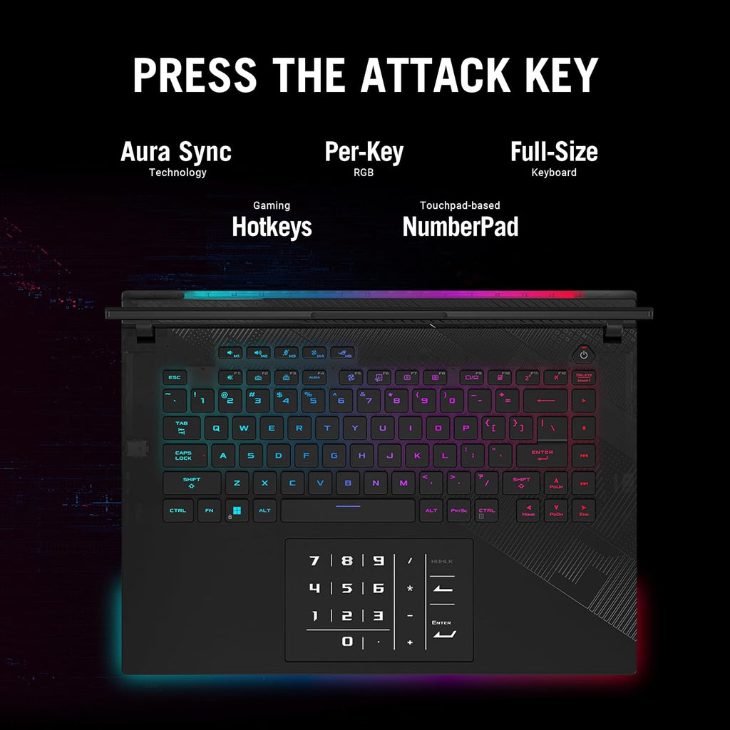 ASUS ROG Strix Scar 16 (2024) Gaming Laptop, 16' Nebula HDR 16:10 QHD 240Hz/3ms, 1100 nits, Mini LED Display, GeForce RTX 4080, Intel Core i9-14900HX, 32GB DDR5, 1TB SSD, Windows 11 Pro, G634JZR-XS96
