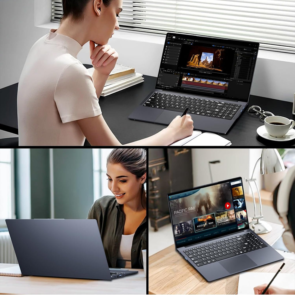 15.6 inch Laptop, Laptops with Core processor (up to 3.40GHz), Gaming Laptop 16GB RAM 512GB ROM, FHD 1920 x 1080, Win 11 Pro Traditional Laptops Computers with WIFI BT 5.0 Netbook For Student Busines