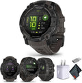 Garmin Instinct 3 50mm, AMOLED, Outdoor GPS Smartwatch, 24/7 Health Monitoring, 24 Days of Battery Life, Built-in Flashlight, Charcoal (010-03020-00) Fitness and Tactical Smart Watch Bundle for Men