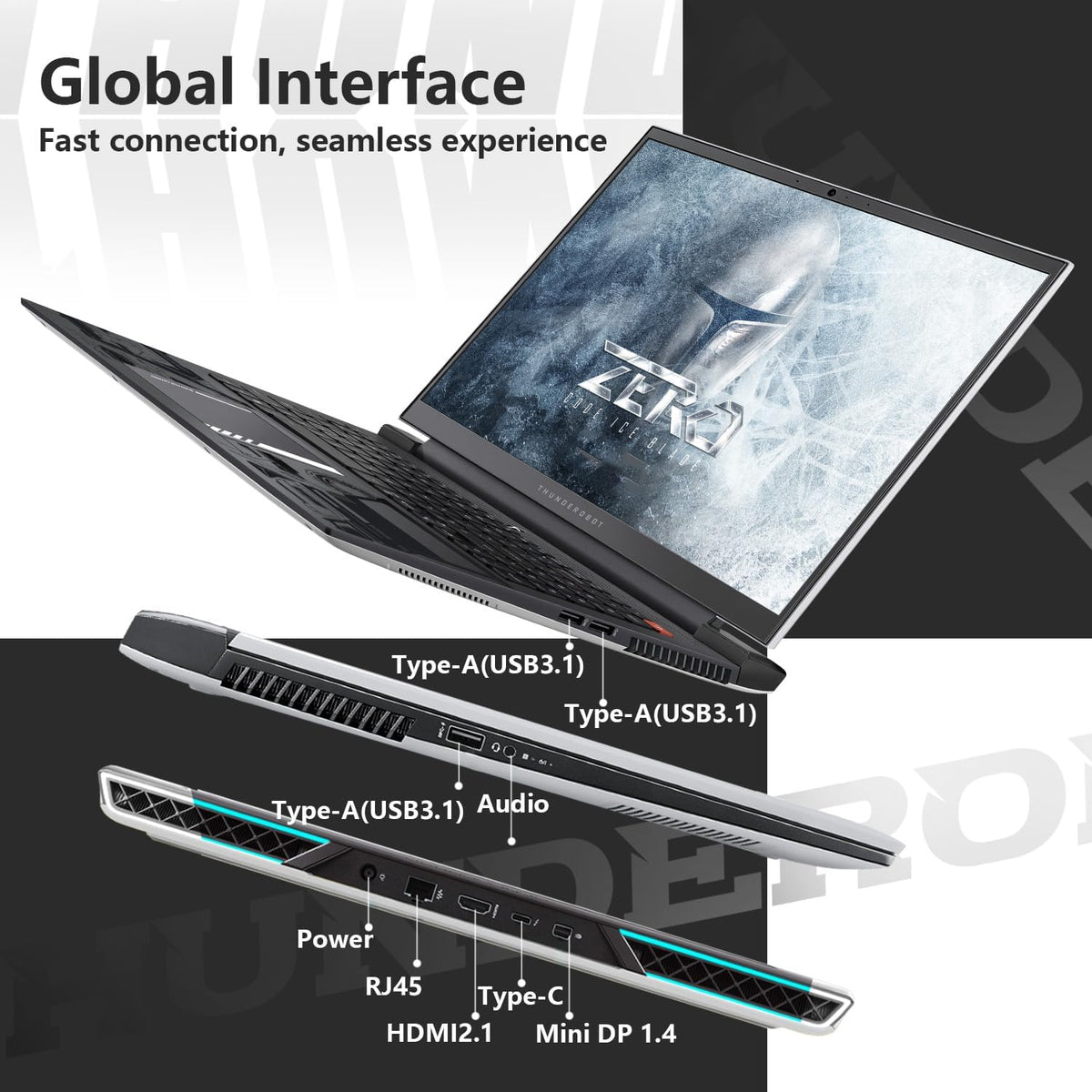Thunderobot Zero 16 i9 4080 Gaming Laptop, 16' QHD+ 240Hz 2.5K Display, 14th Gen Intel Core i9-14900HX, GeForce RTX 4080, 32GB DDR5 RAM, 1TB SSD, RGB Backlit Keyboard, Wi-Fi 6, Windows 11 Home, White