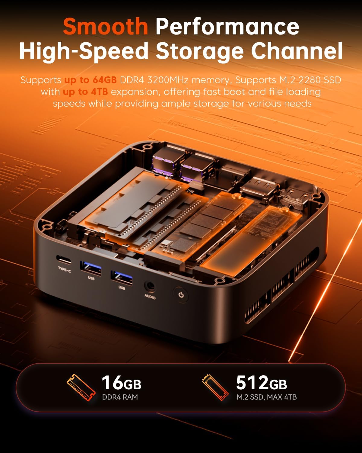 ACEMAGIC K1 Mini PC AMD Ryzen 4300U (Up to 3.7Ghz), 16GB DDR4 512GB SSD, Mini Computer with Radeon Graphics, 4K Triple Display USB-C 28W Performance, Ethernet VESA, WiFi/BT, Business & Home Office