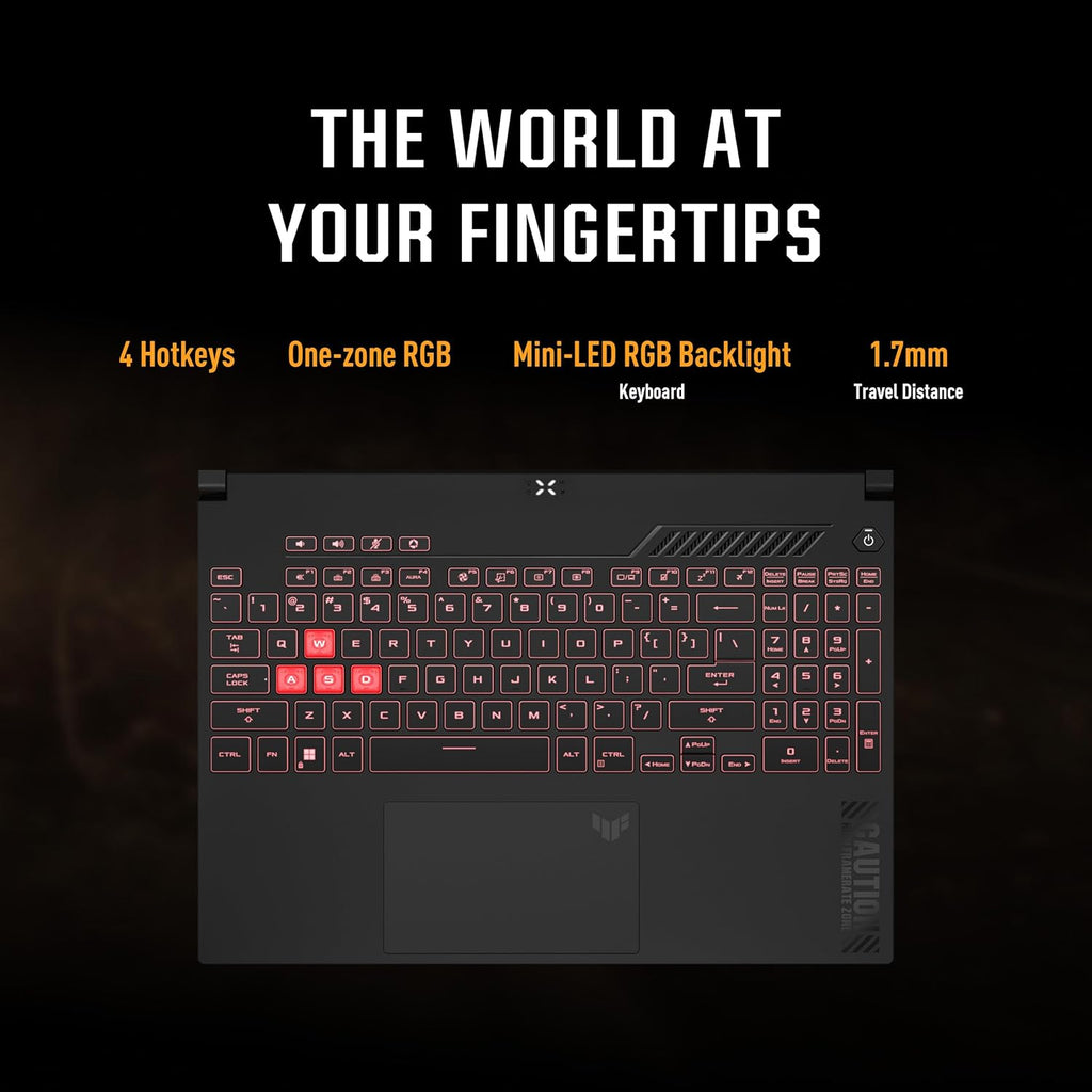 ASUS TUF Gaming A15 (2023) Gaming Laptop, 15.6' FHD 144Hz, 100% sRGB Display, GeForce RTX 4060, AMD Ryzen 7 7735HS, 16GB DDR5, 1TB PCIe SSD, Wi-Fi 6, Windows 11, FA507NV-EH74