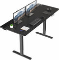 VIVO Electric 71 x 30 in Standing Adjustable Gaming Desk with Hidden Cable Trays, Full-Size Mouse Pad, Holds 220 lbs, Black Top Black Frame, DESK-KIT-1B6-P3B-71