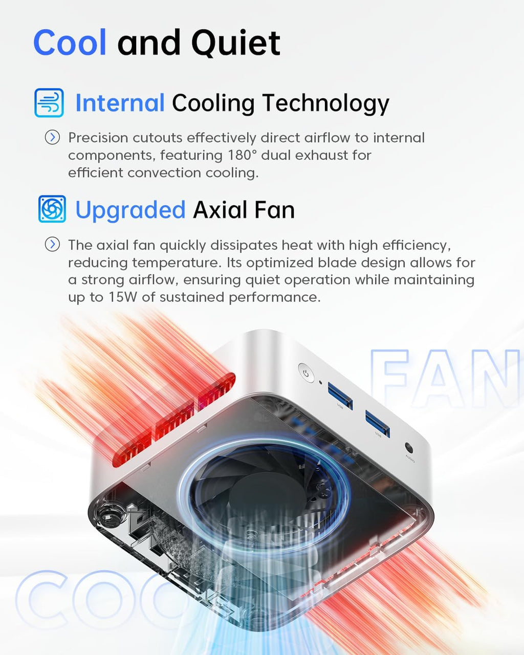 ACEMAGIC V1 Mini PC Computers, Intel Twin Lake N150(Turbo 3.6GHz), 16GB DDR4 RAM 1TB M.2 SSD Mini Desktop Computer, 4K HDMI DP/2xUSB3.2 WiFi/BT, VESA GbE, HTPC/Business Office Micro Pc