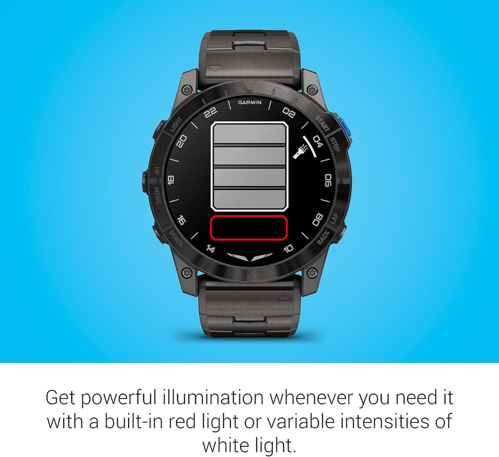Garmin D2™ Mach 1 Pro, Aviator Smartwatch with GPS Moving Map, Aviation Weather, Health and Wellness Features, AMOLED Display, and Built-in Flashlight