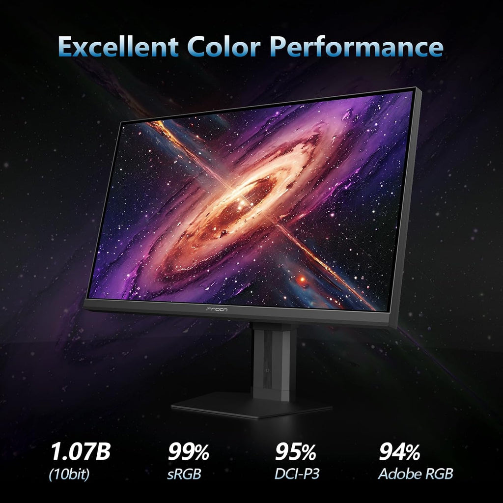 INNOCN 27' Gaming Monitor 2K QHD 2560 x 1440P 240Hz 320Hz 1ms IPS PC Computer Display, HDMI 2.1, DP 1.4, HDR 400, Eyes Care, Height/Pivot Adjustable, VESA Mountable, 27G2T