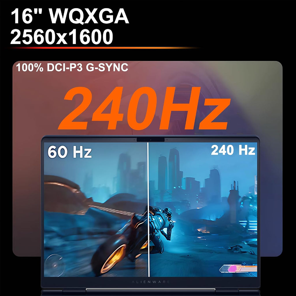 Dell Alienware 16X Aurora Gaming AI Laptop 16' WQXGA 240Hz (100% DCI-P3) Intel 24-core Ultra 9 275HX 32GB RAM 1TB SSD GeForce RTX 5070 (Up to 798 AI Tops) Thunderbolt Win11Pro
